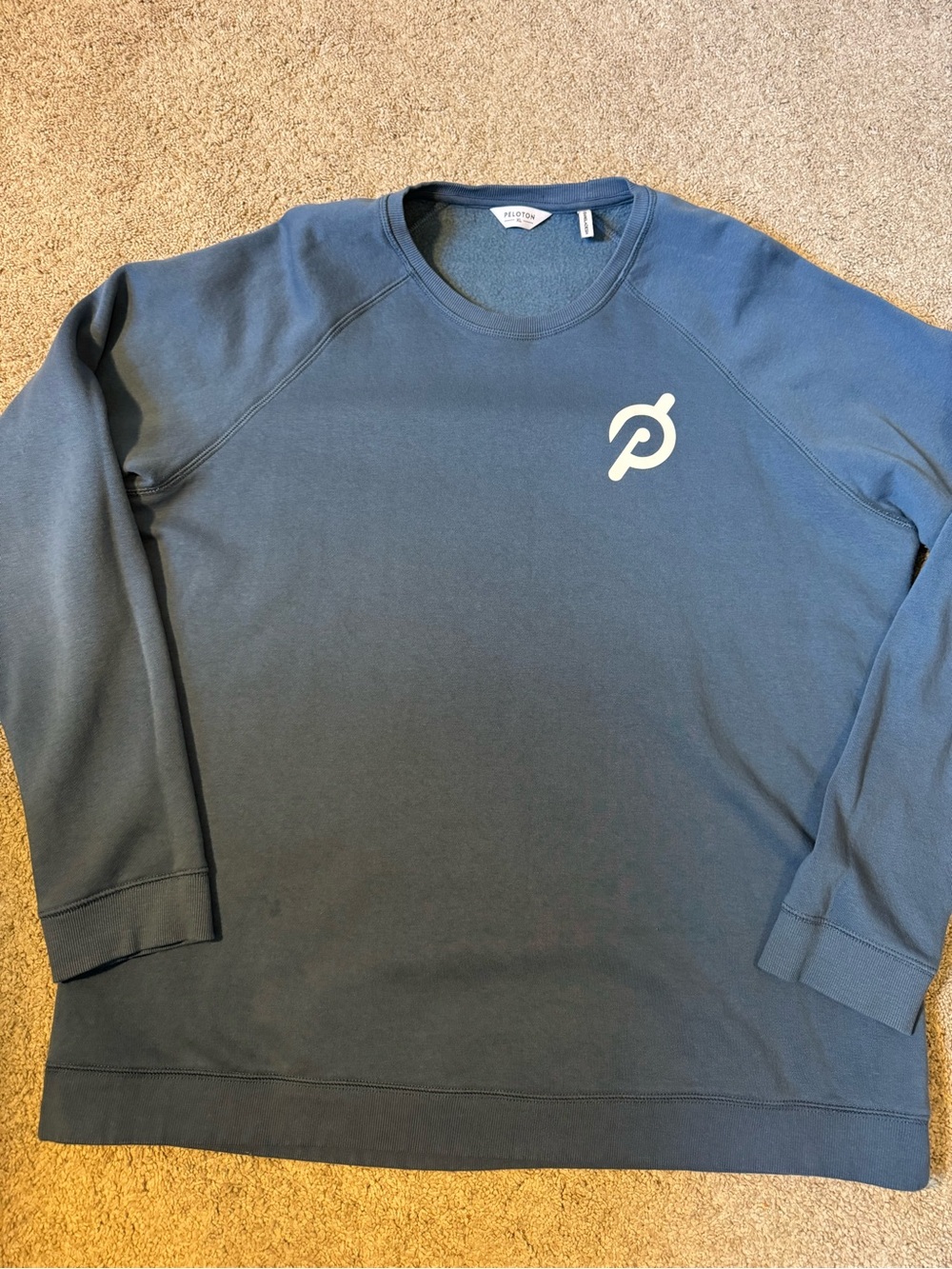 Peloton Slate Blue Sweatshirt with White Logo